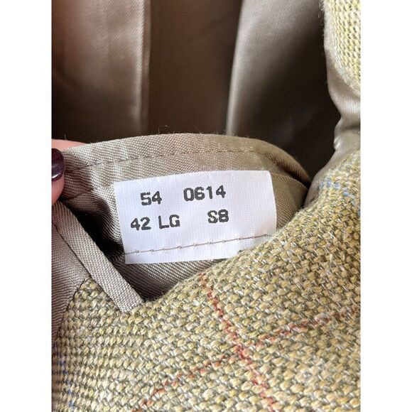 Vintage Brooks Brothers Plaid Wool Single Button Blazer Sports Coat Jacket 42 LG - Picture 10 of 11